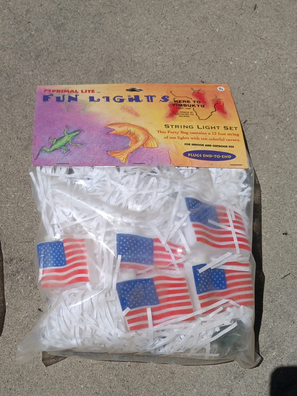 Primal Lite Fun Lights American Flag String Lights - Red, White & Blue